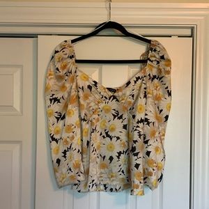 NWT Zara Sunflower blouse